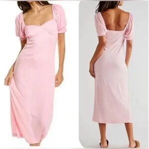 Free People Beach‎ Bel Air Pink Midi Dress Small NWT